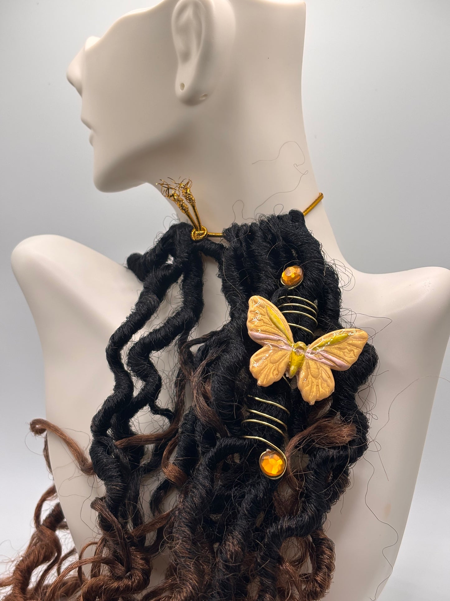 Butterfly Loc Jewelry – Handmade Gold Wire Hair Cuff