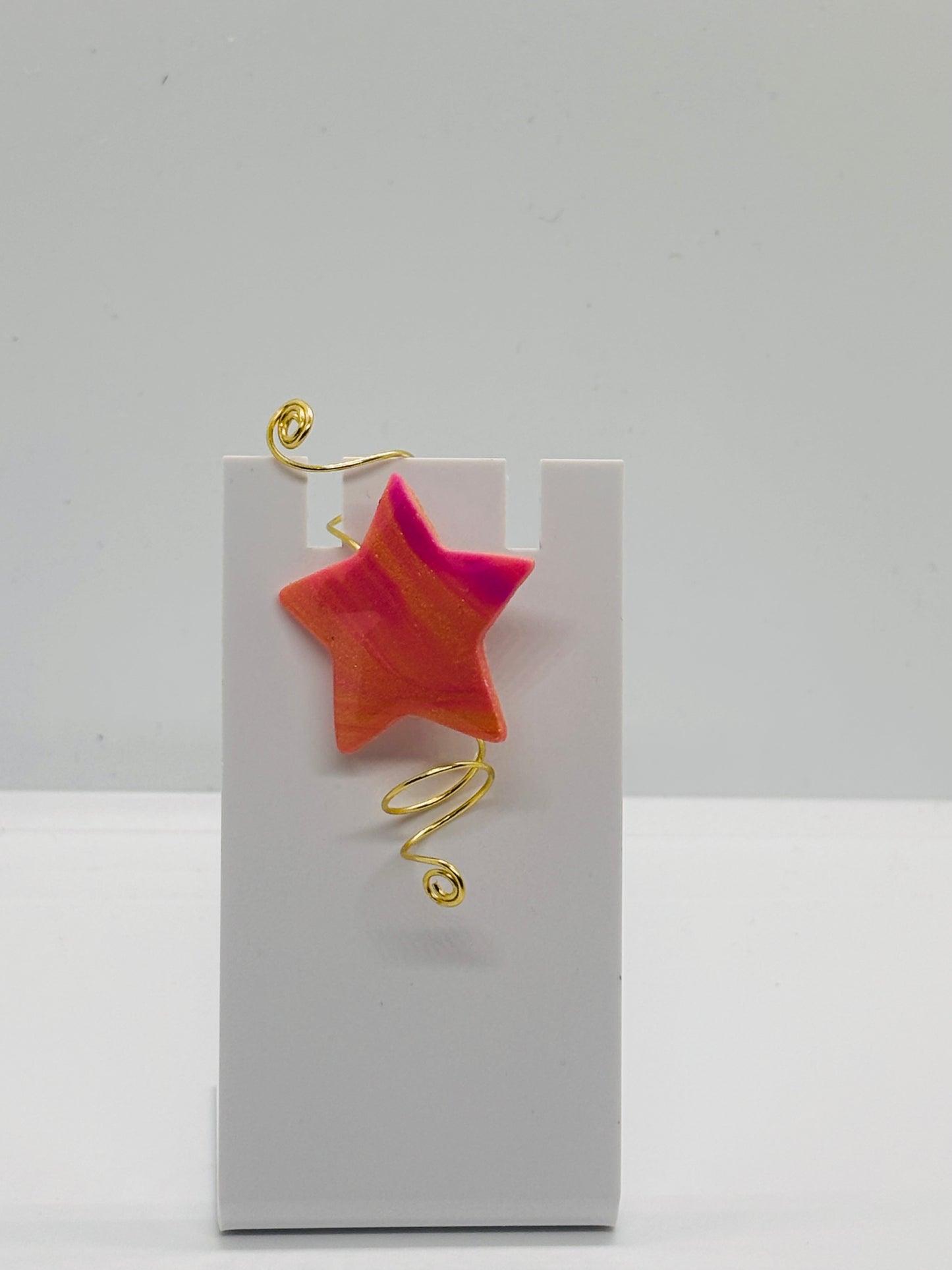 Bright Rainbow Star Loc Spiral Hair Jewelry