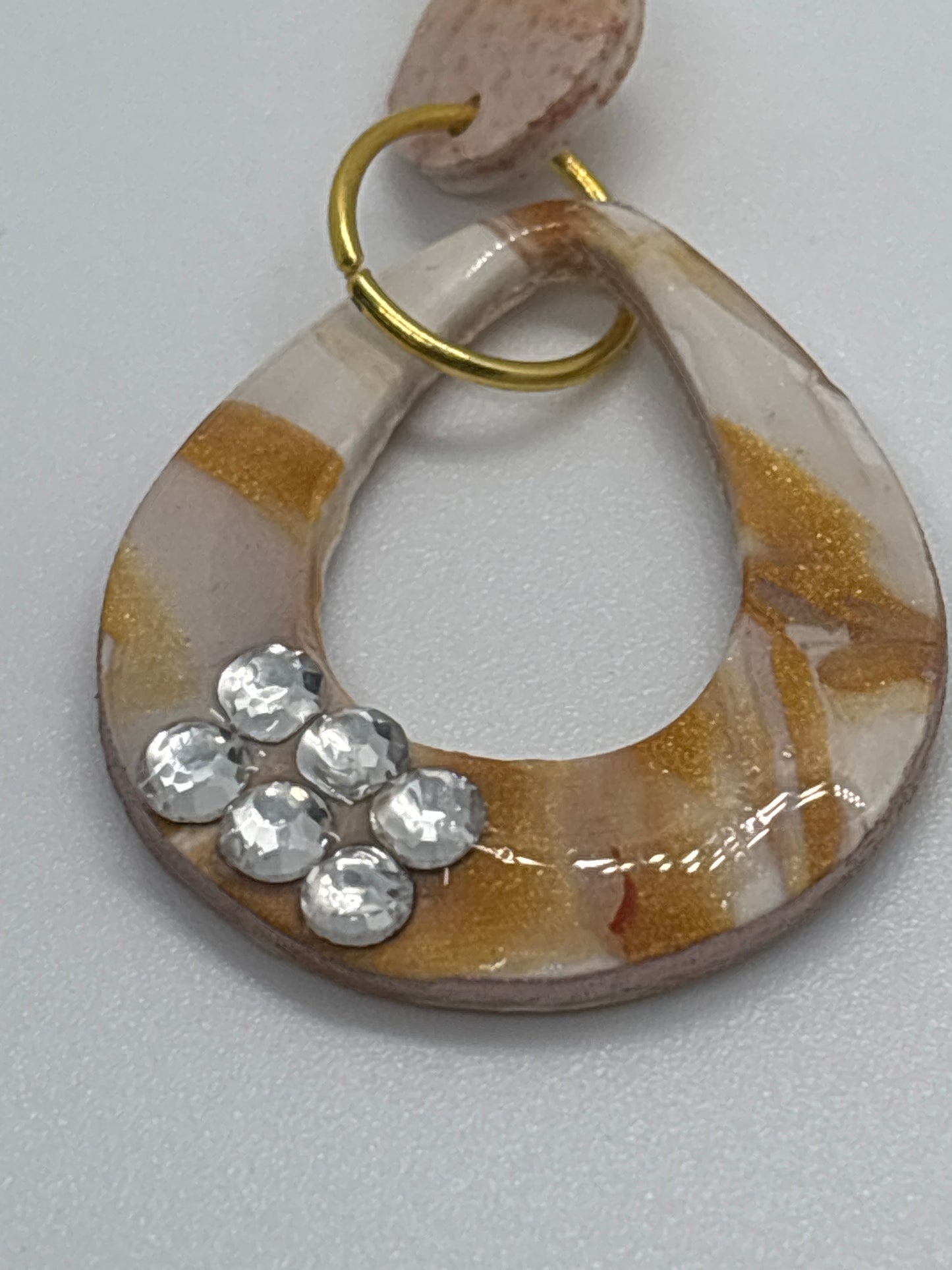 Marble Luxe Teardrop Statement Earrings