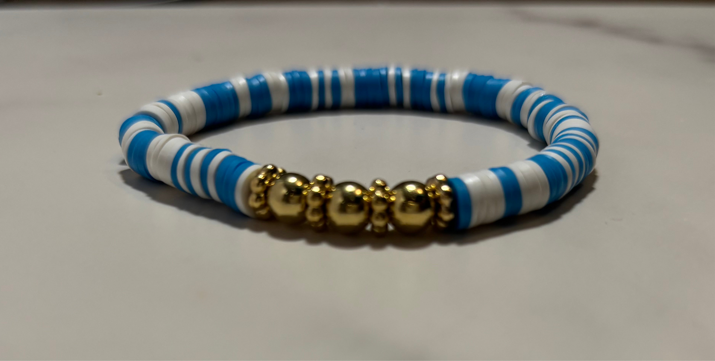 Blue and White Clay Bead set