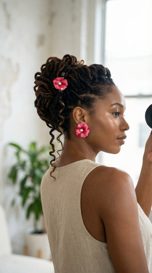 Pink Red Dreadlock Set