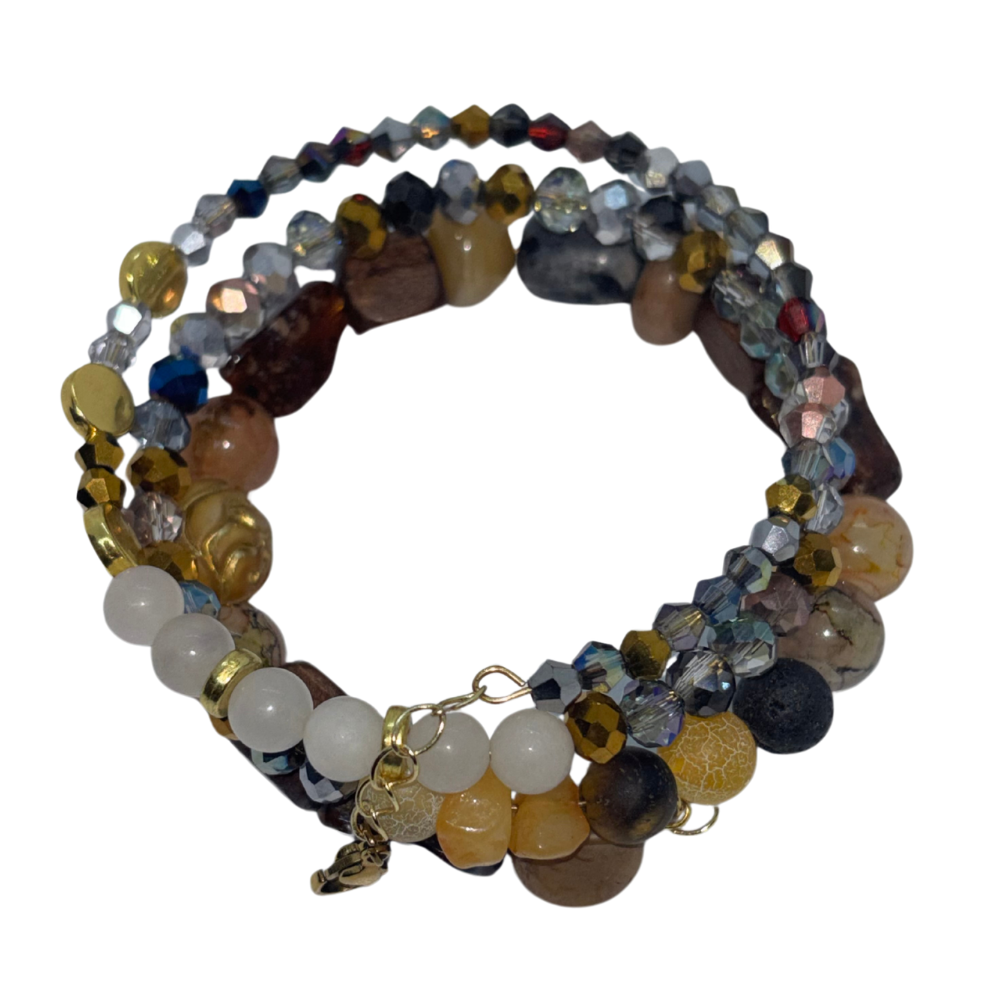 Boho Wrap Bead Bracelet – Handmade Stacking Bracelet for Women