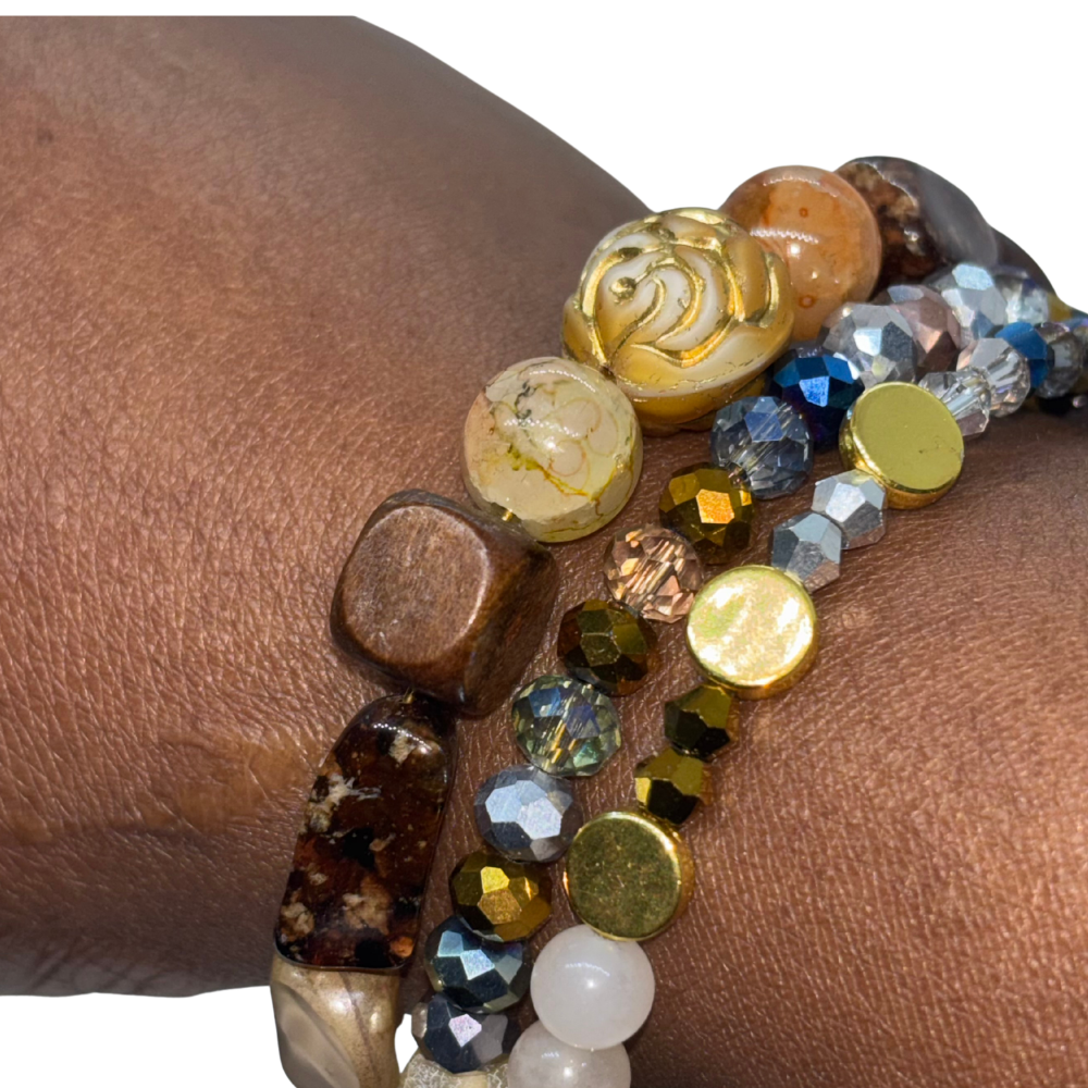 Boho Wrap Bead Bracelet – Handmade Stacking Bracelet for Women