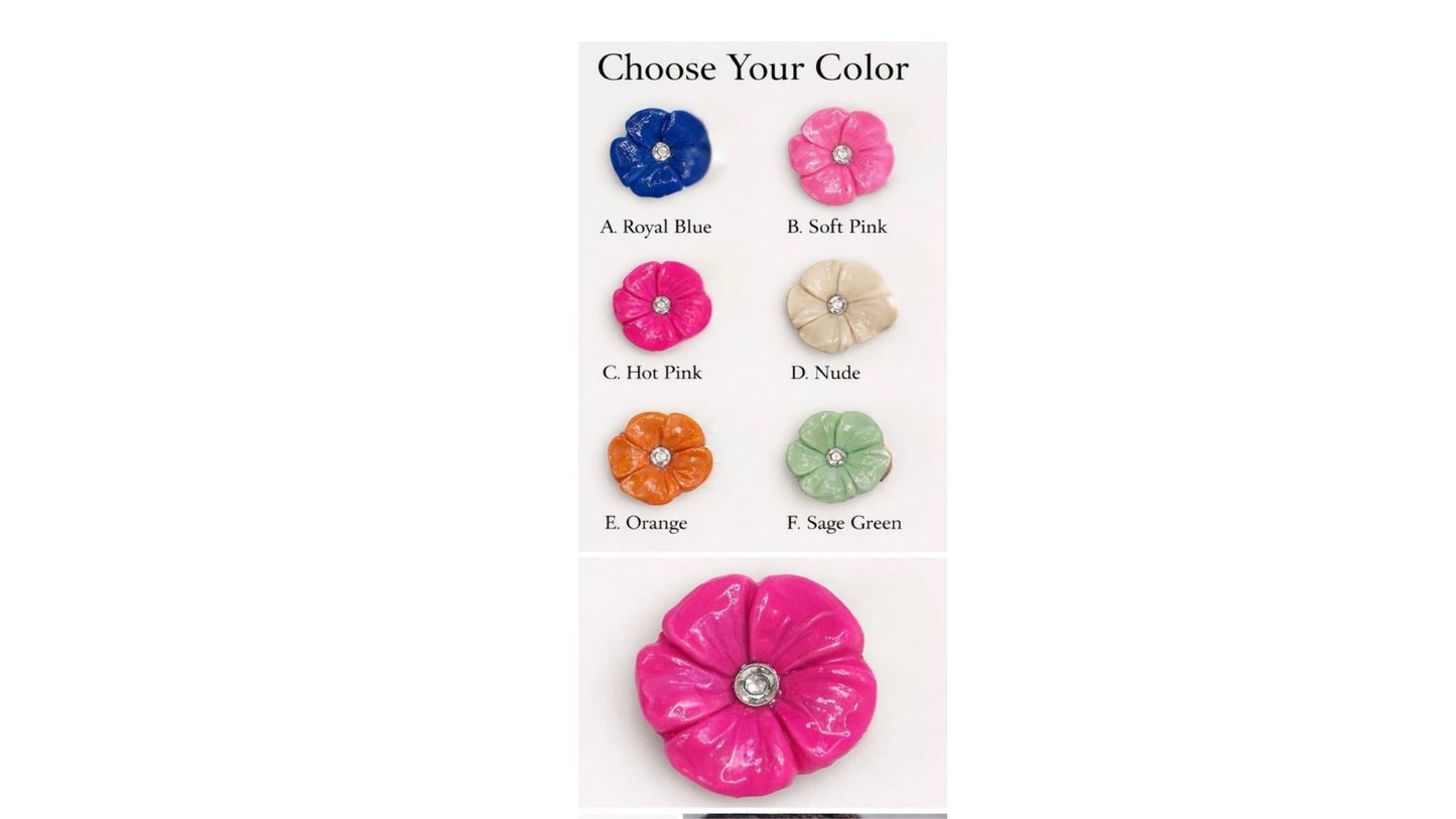 Flower Loc Jewelry – Handmade Loc Coil Hair Accessory with Crystal Center (Adjustable Dreadlock Jewelry) |Choose Your Color
