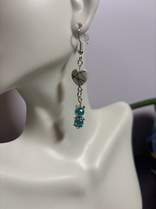 Turquoise Heart Earrings