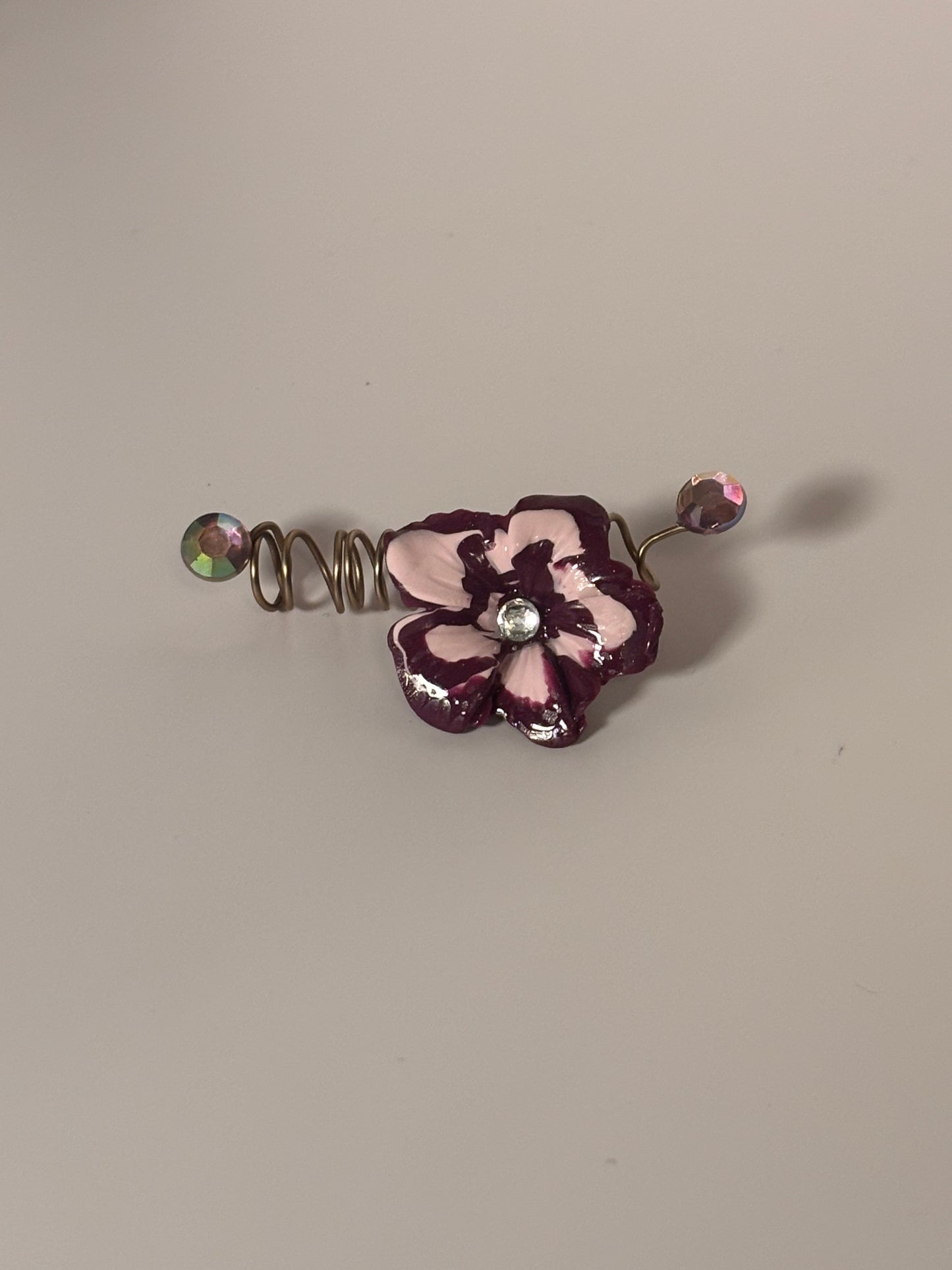 Dreadlock Flower Pink And Burgundy