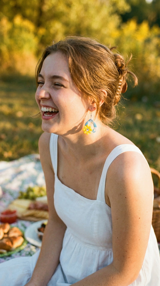 Springtime blue earrings