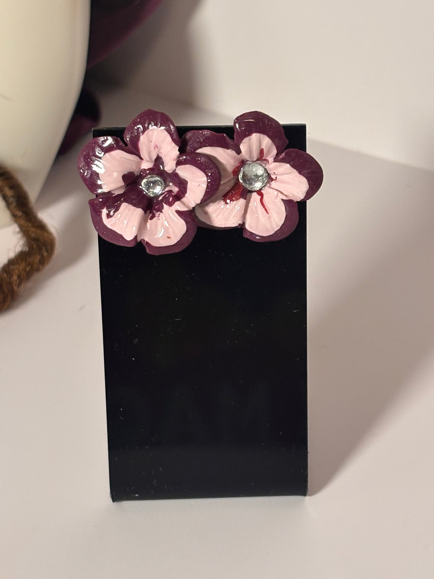 Dreadlock Flower Pink And Burgundy