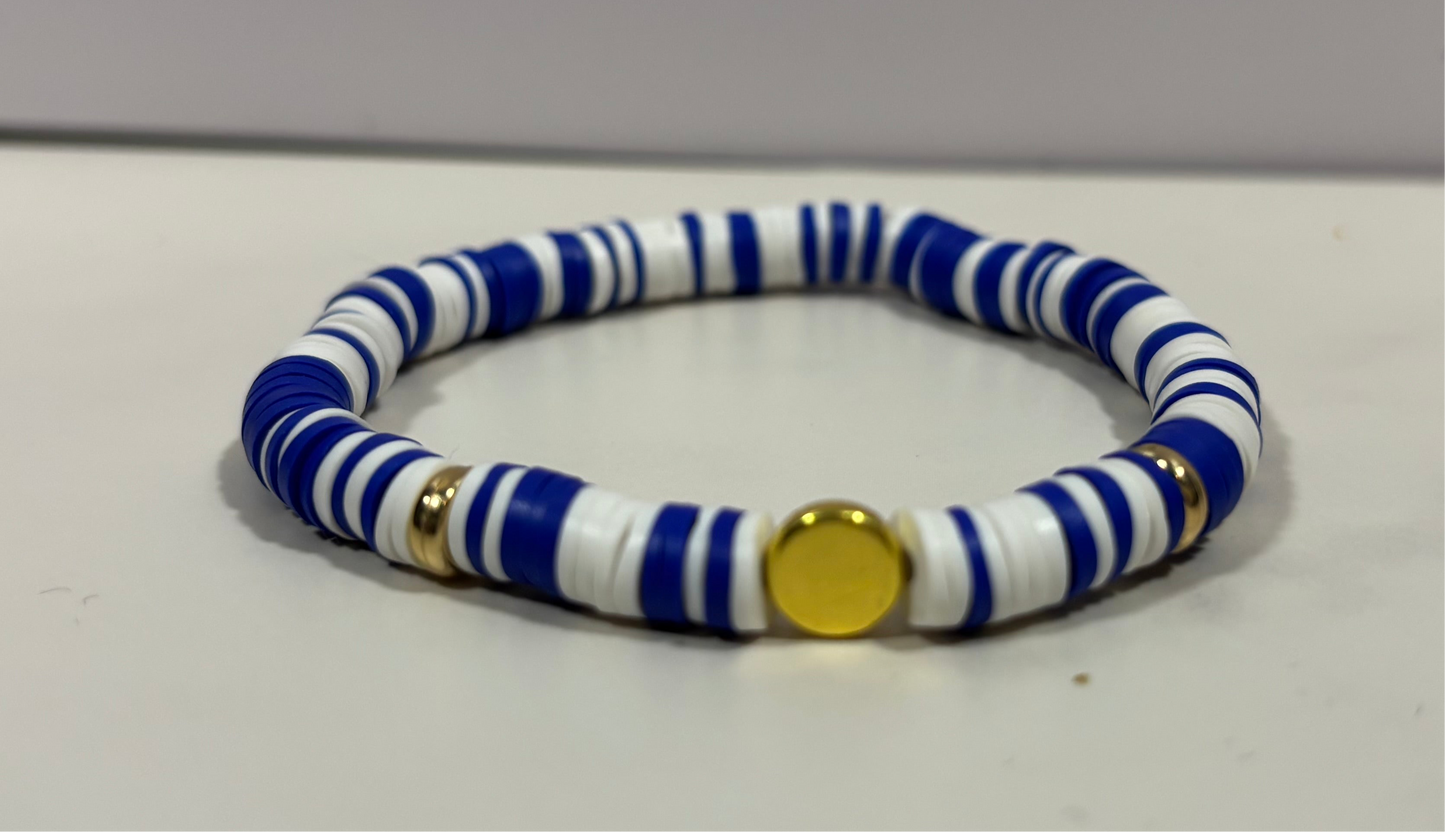 Blue and White Clay Bead set