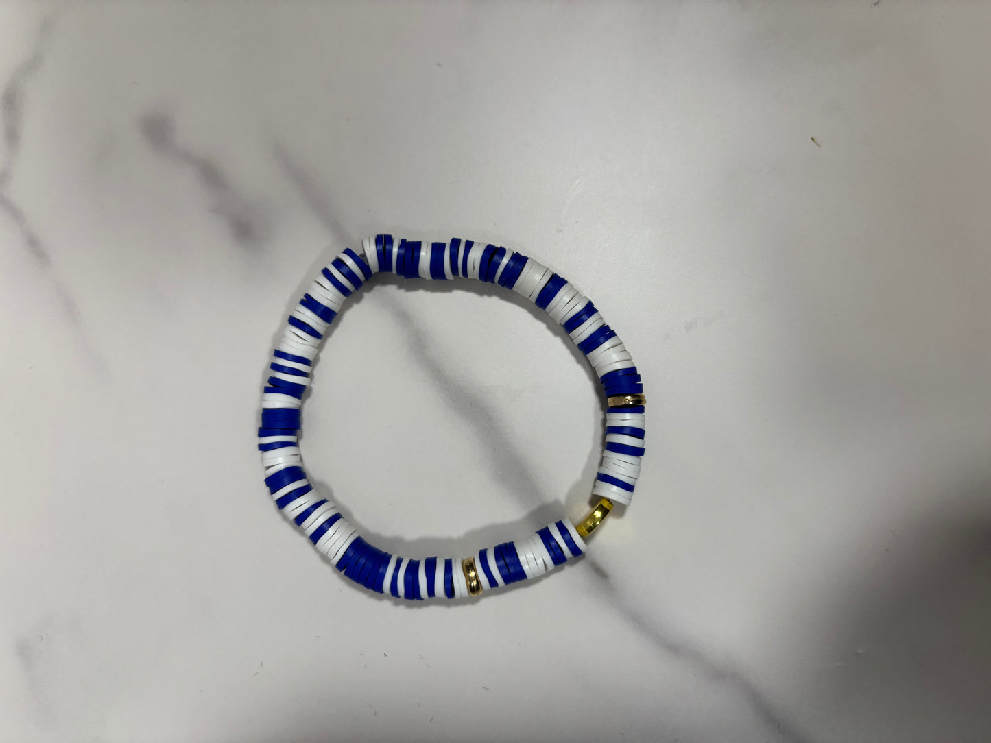 Blue and White Clay Bead set