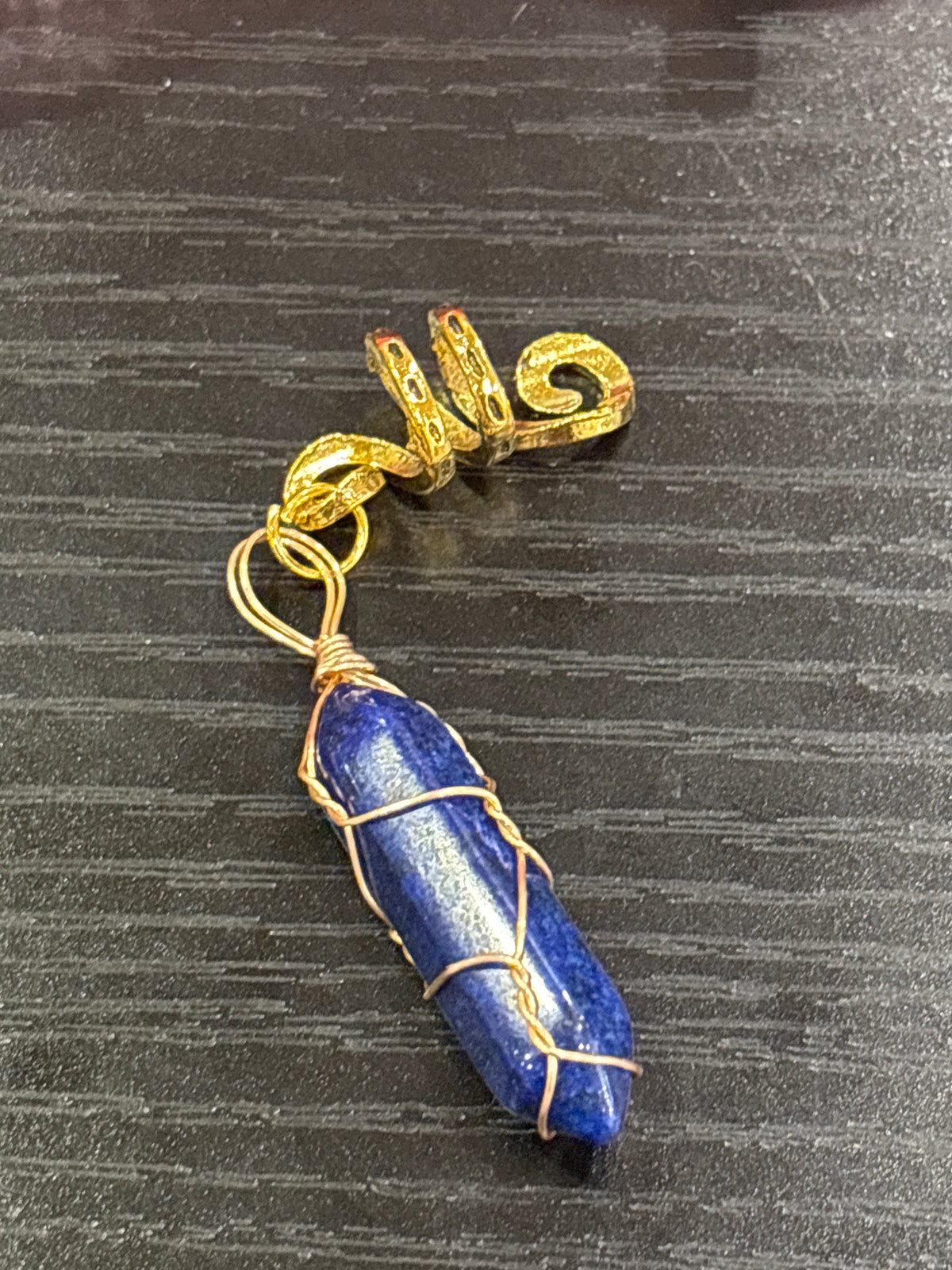 BLINGN Crystal Point Loc Charm | Gold-Wrapped Gemstone Dreadlock Jewelry