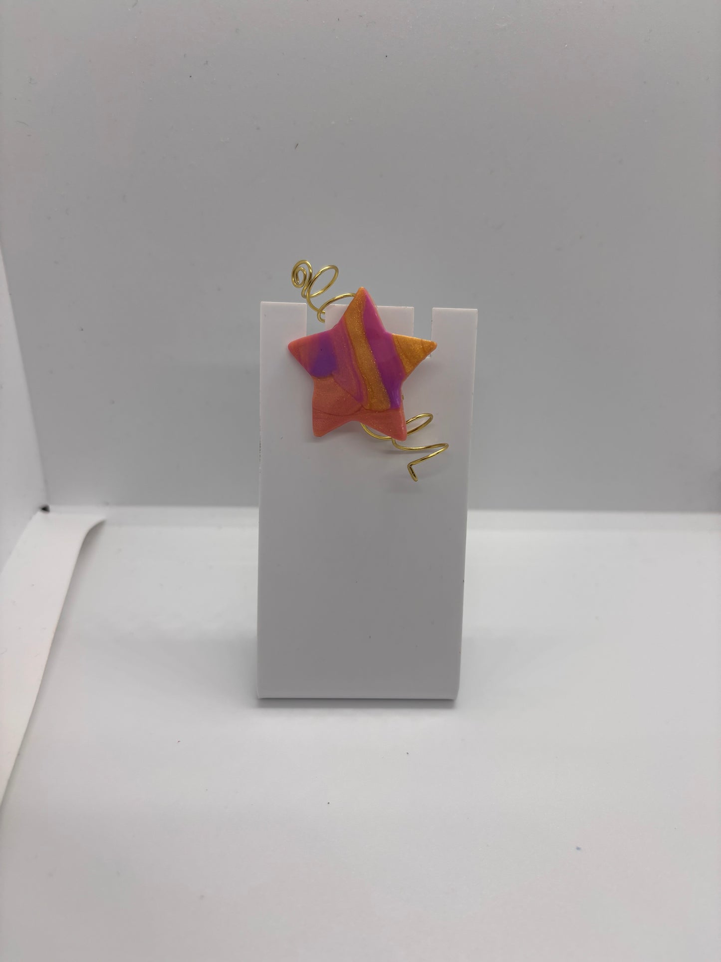 Bright Rainbow Star Loc Spiral Hair Jewelry