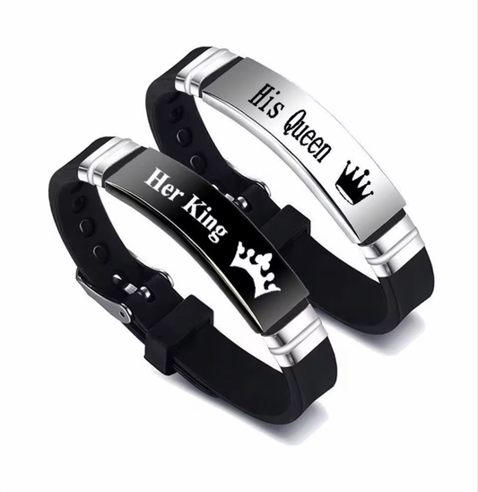 Her King and His Queen Couple Bracelets