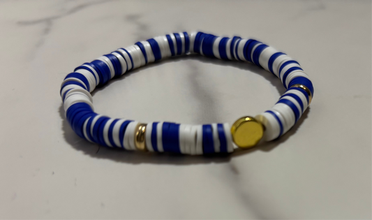 Blue and White Clay Bead set