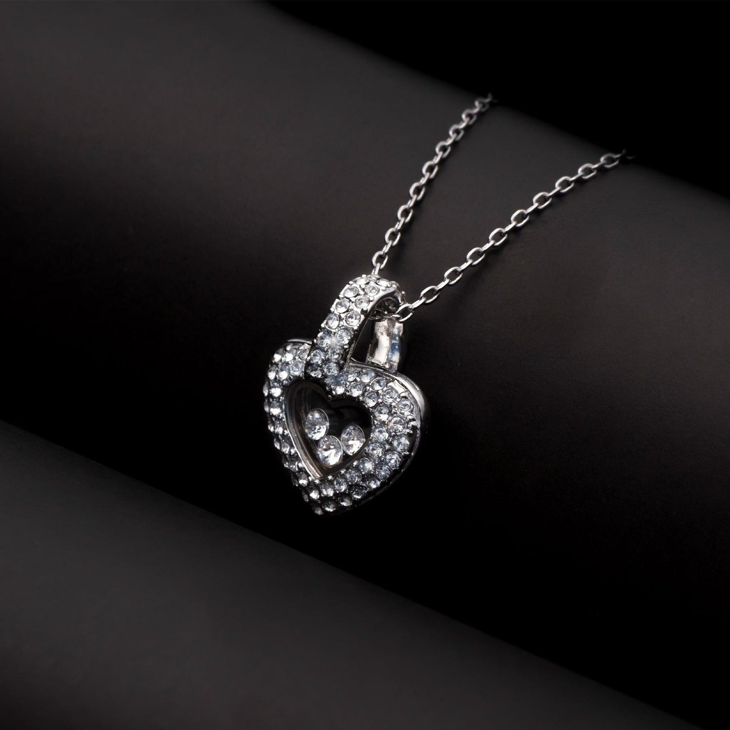 To My Amazing Soulmate Floating Heart Necklace With Authentic Swarovski Crystals