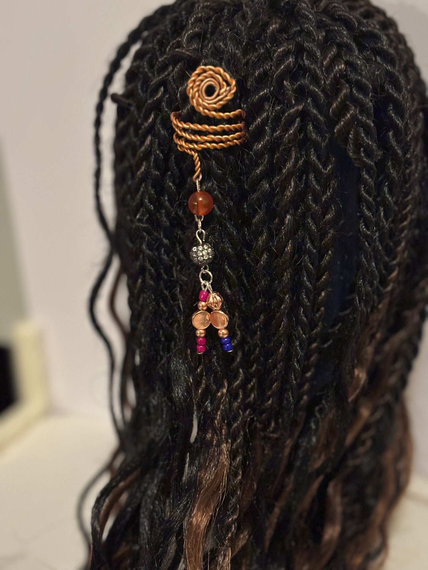 Copper Colored Loc Jewelry Hair Accessories