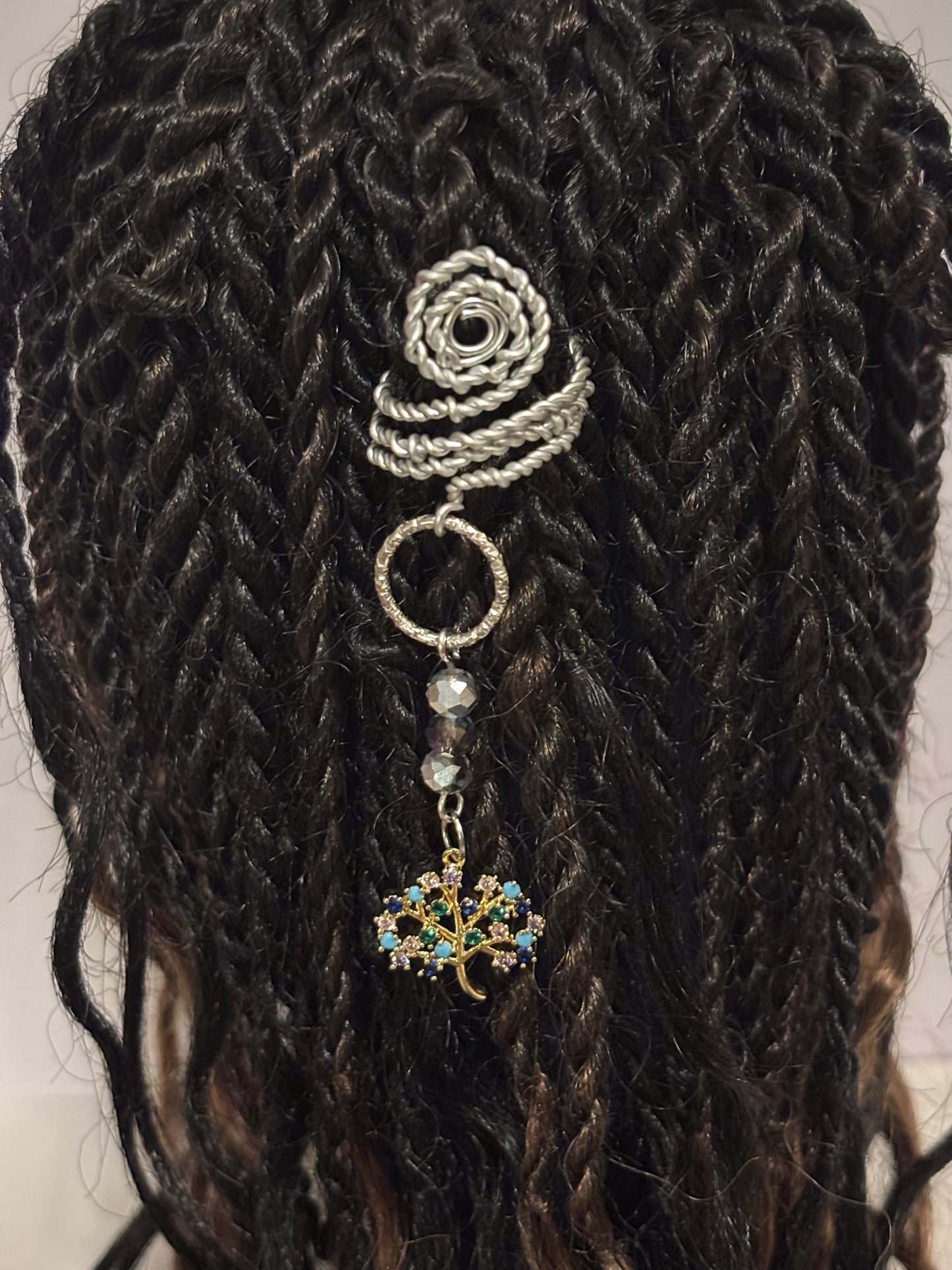 Luxury Tree Charm Hair Jewelry Locs Hair Accessories