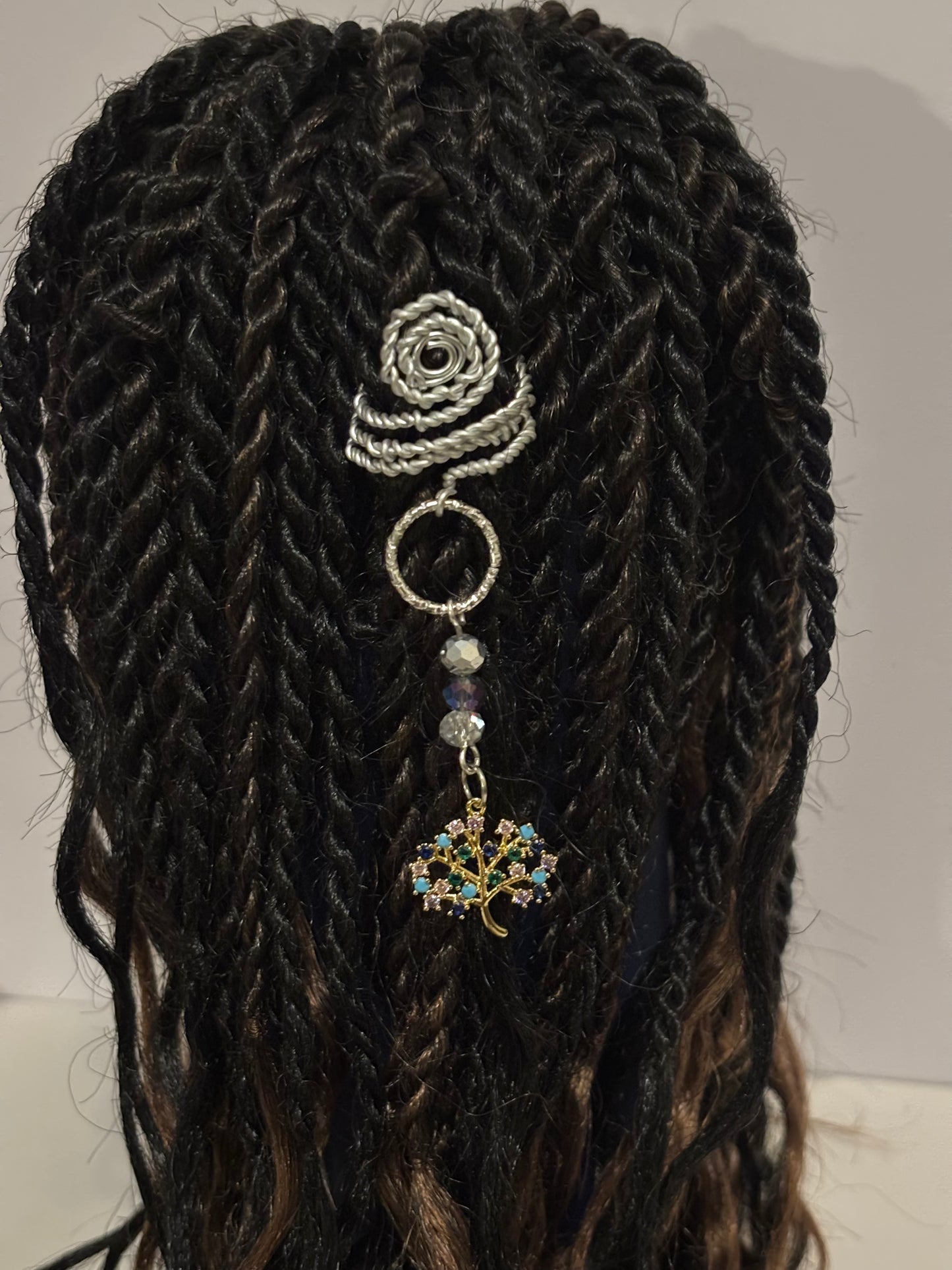 Luxury Tree Charm Hair Jewelry Locs Hair Accessories