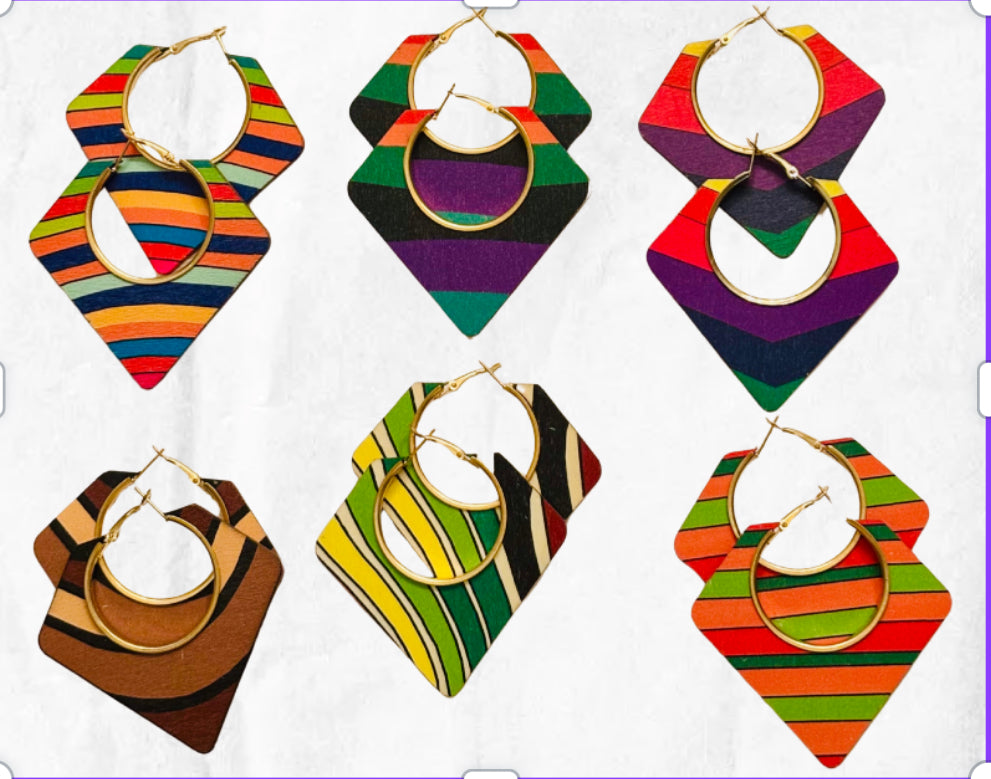 Charming Wooden Earrings