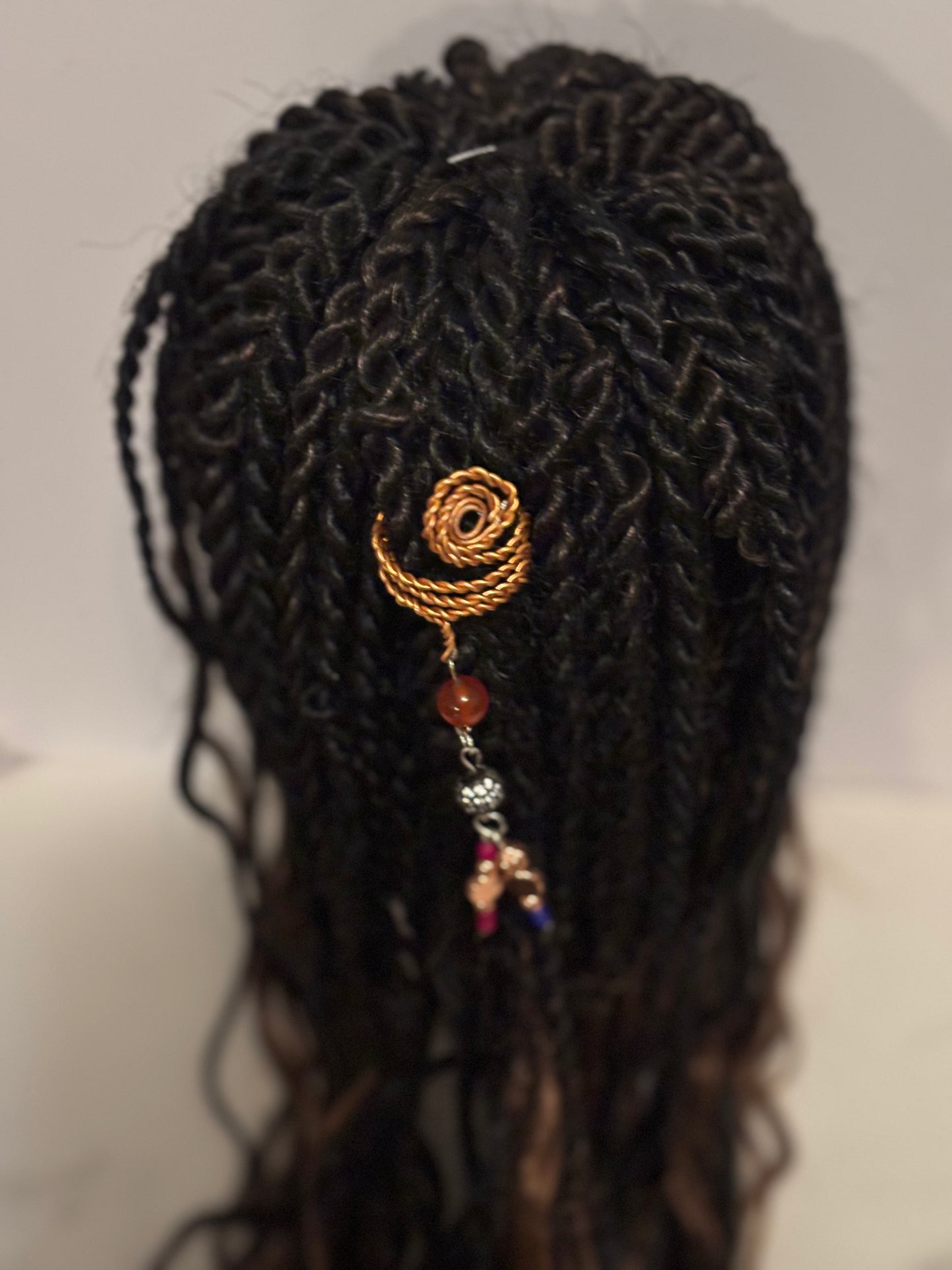 Copper Colored Loc Jewelry Hair Accessories