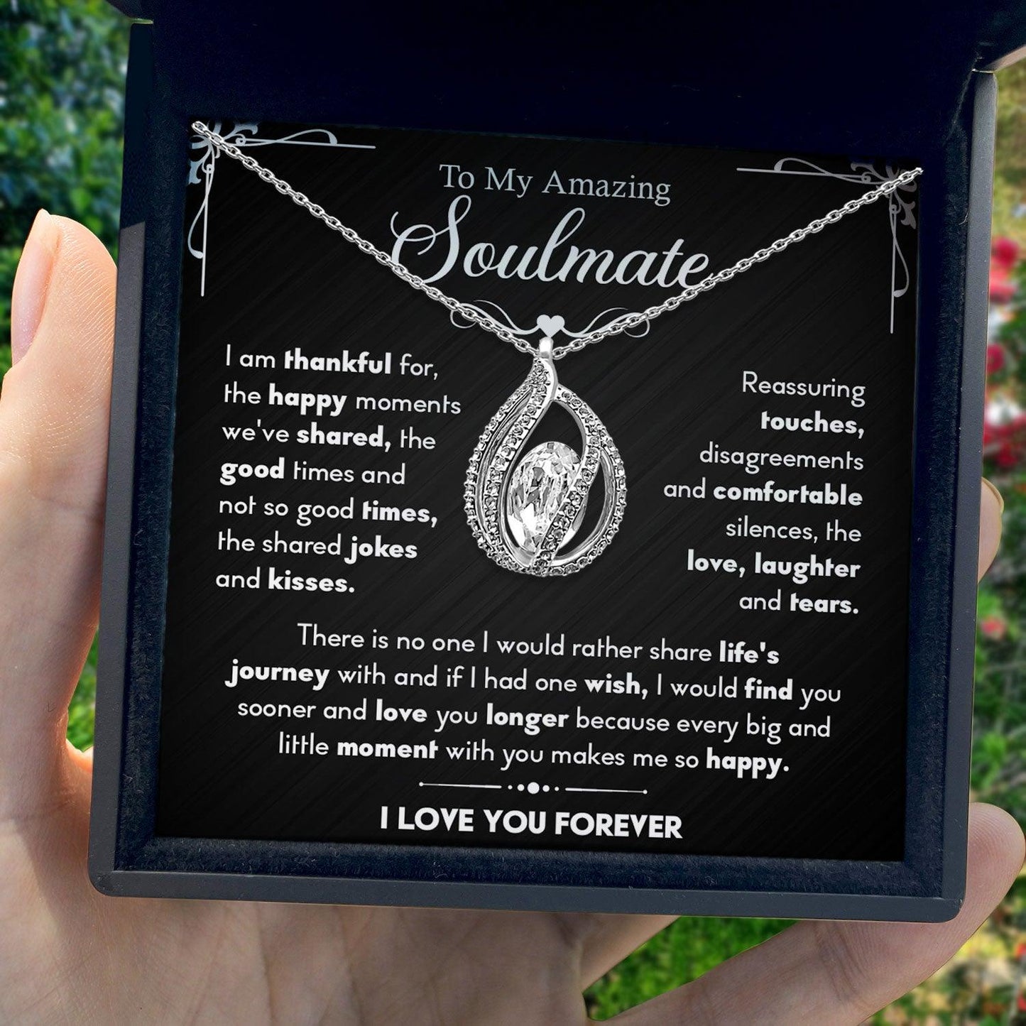 To My Amazing Soulmate Birdcage Necklace With Authentic Swarovski Crystals