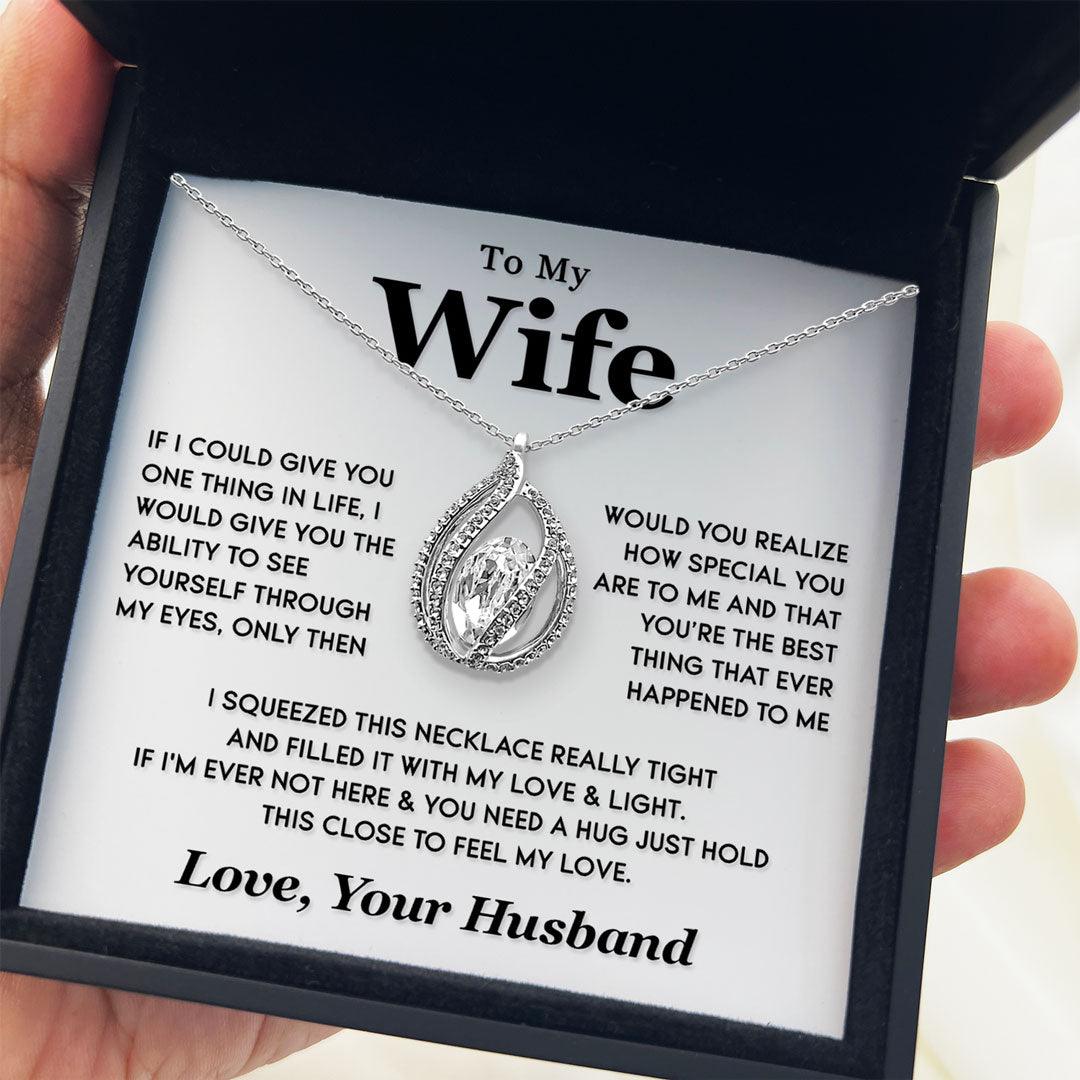 To My Wife Birdcage Necklace With Authentic Swarovski Crystals