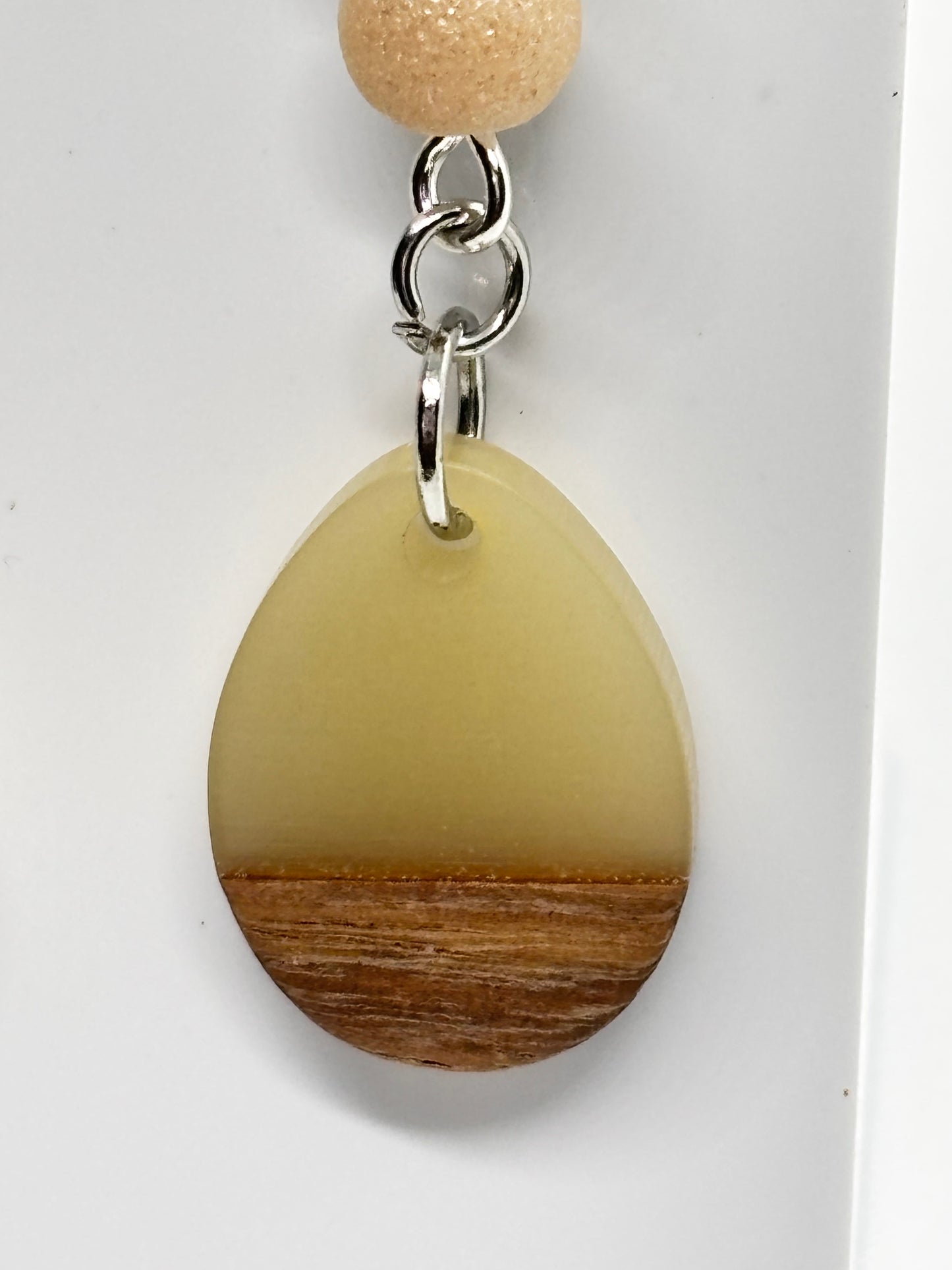 Golden Sand & Walnut Drop Earrings