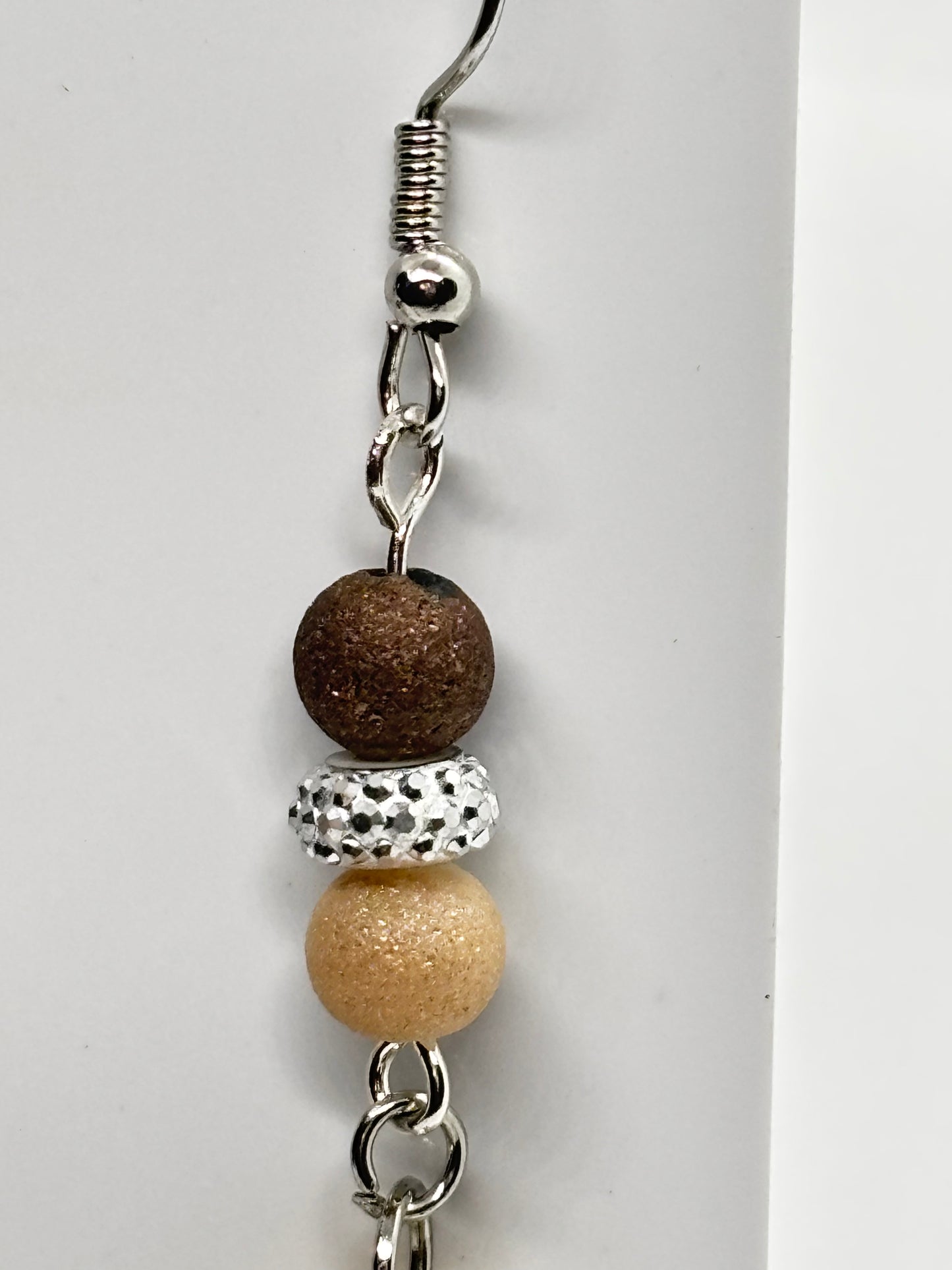 Golden Sand & Walnut Drop Earrings