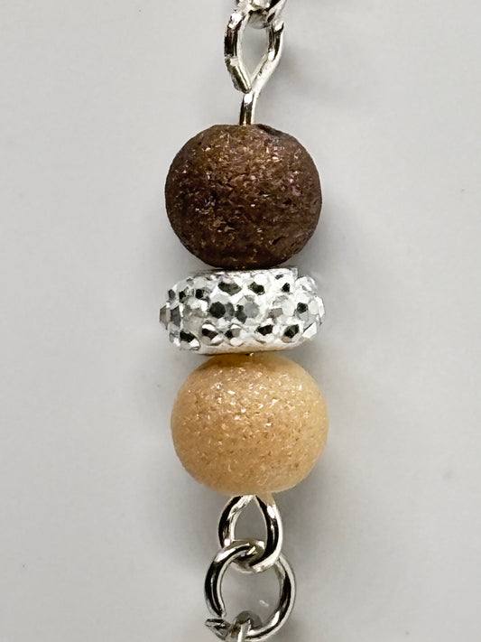 Golden Sand & Walnut Drop Earrings