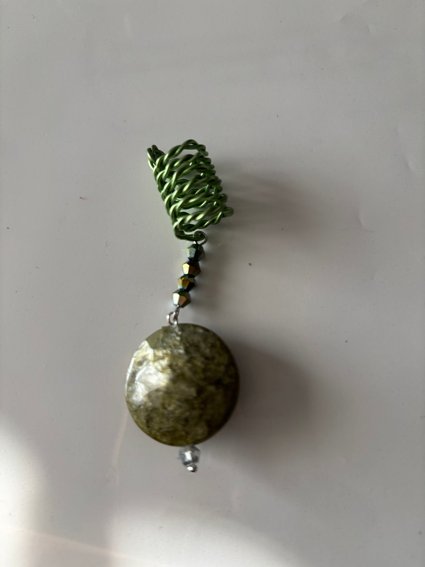 3 Piece Green Crystal and Bead set