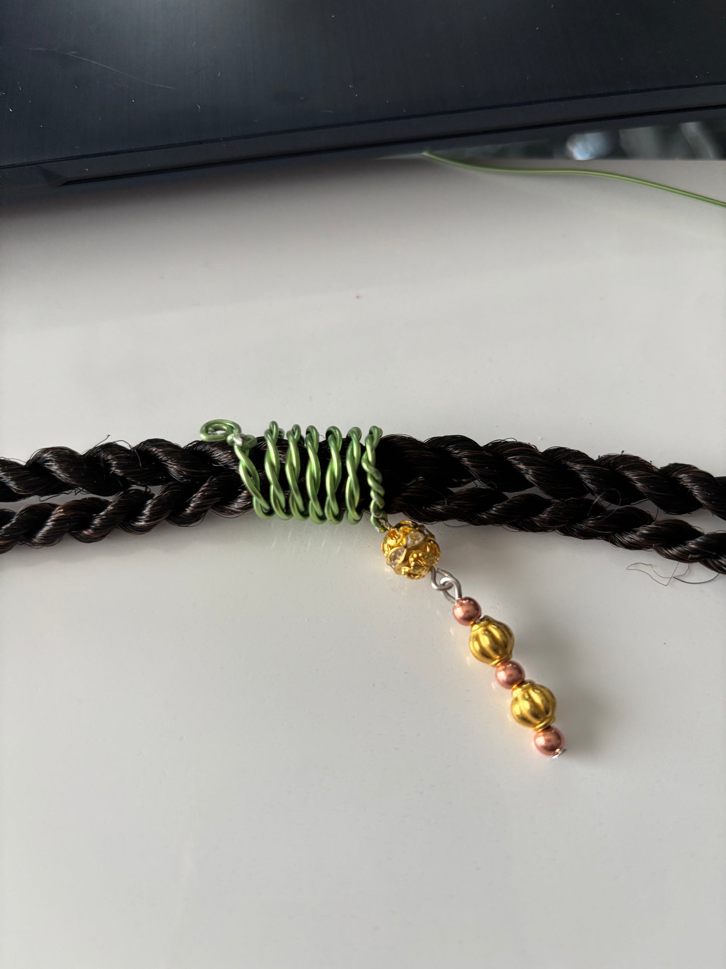 3 Piece Green Crystal and Bead set