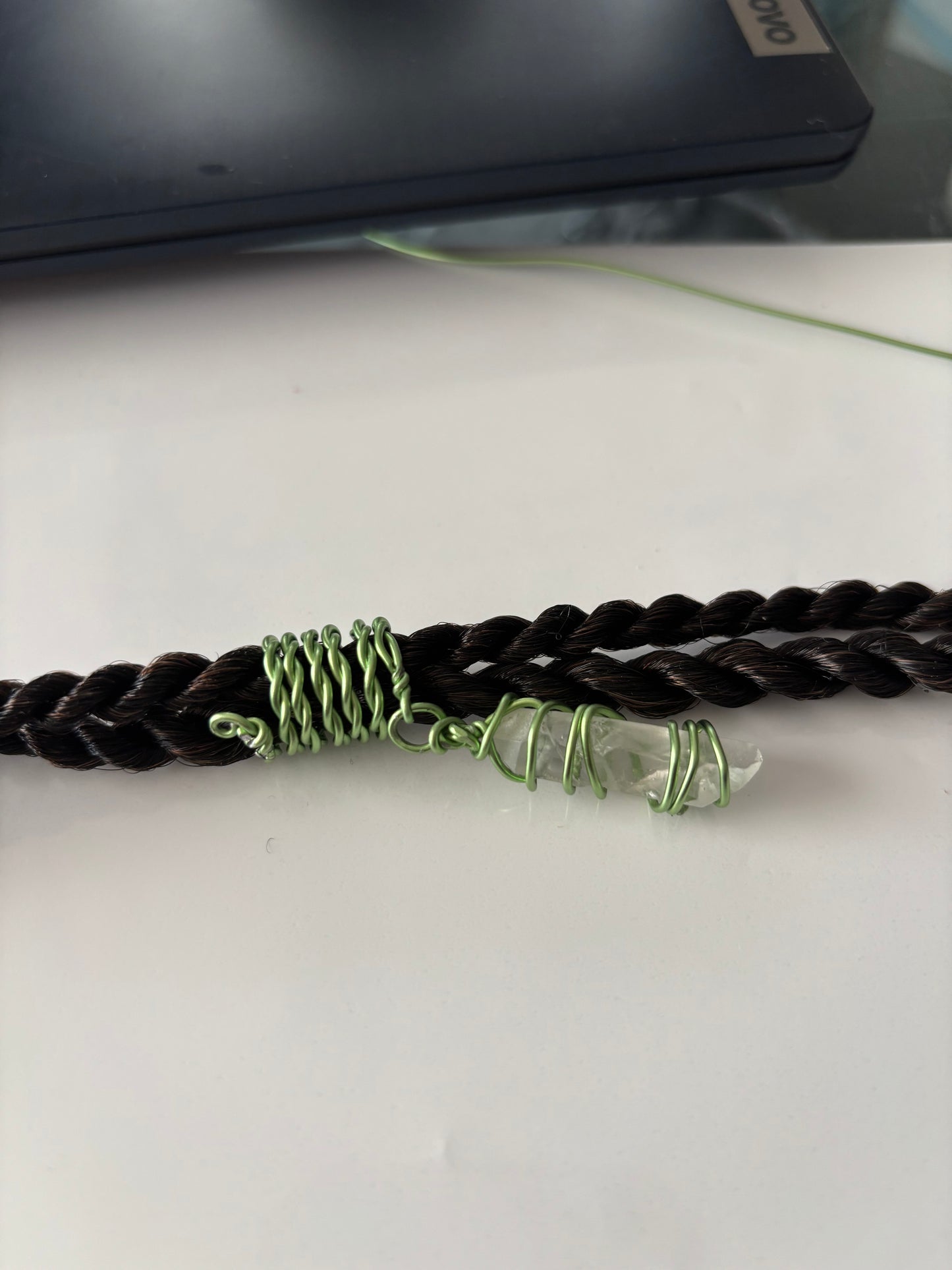 3 Piece Green Crystal and Bead set