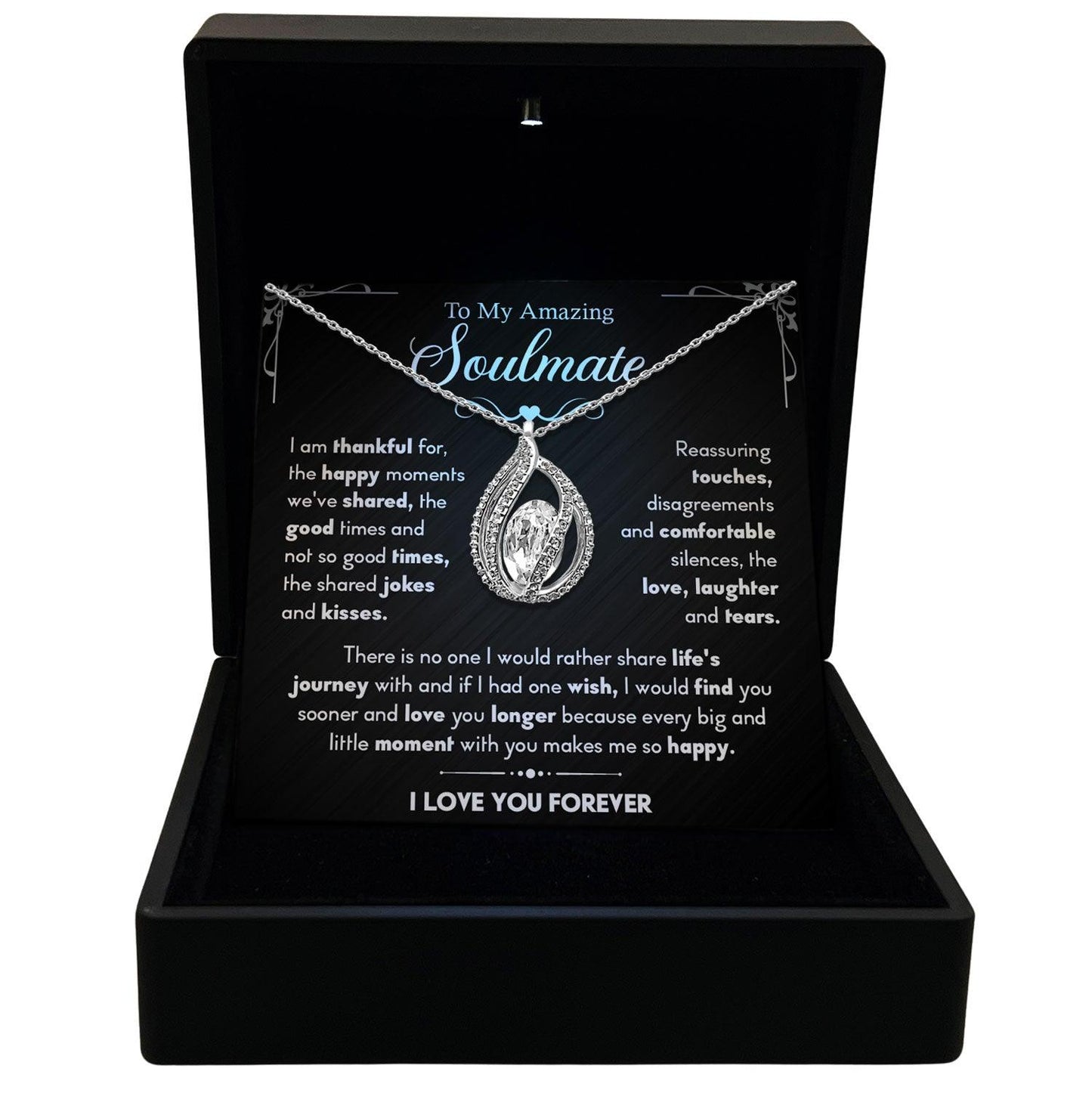 To My Amazing Soulmate Birdcage Necklace With Authentic Swarovski Crystals