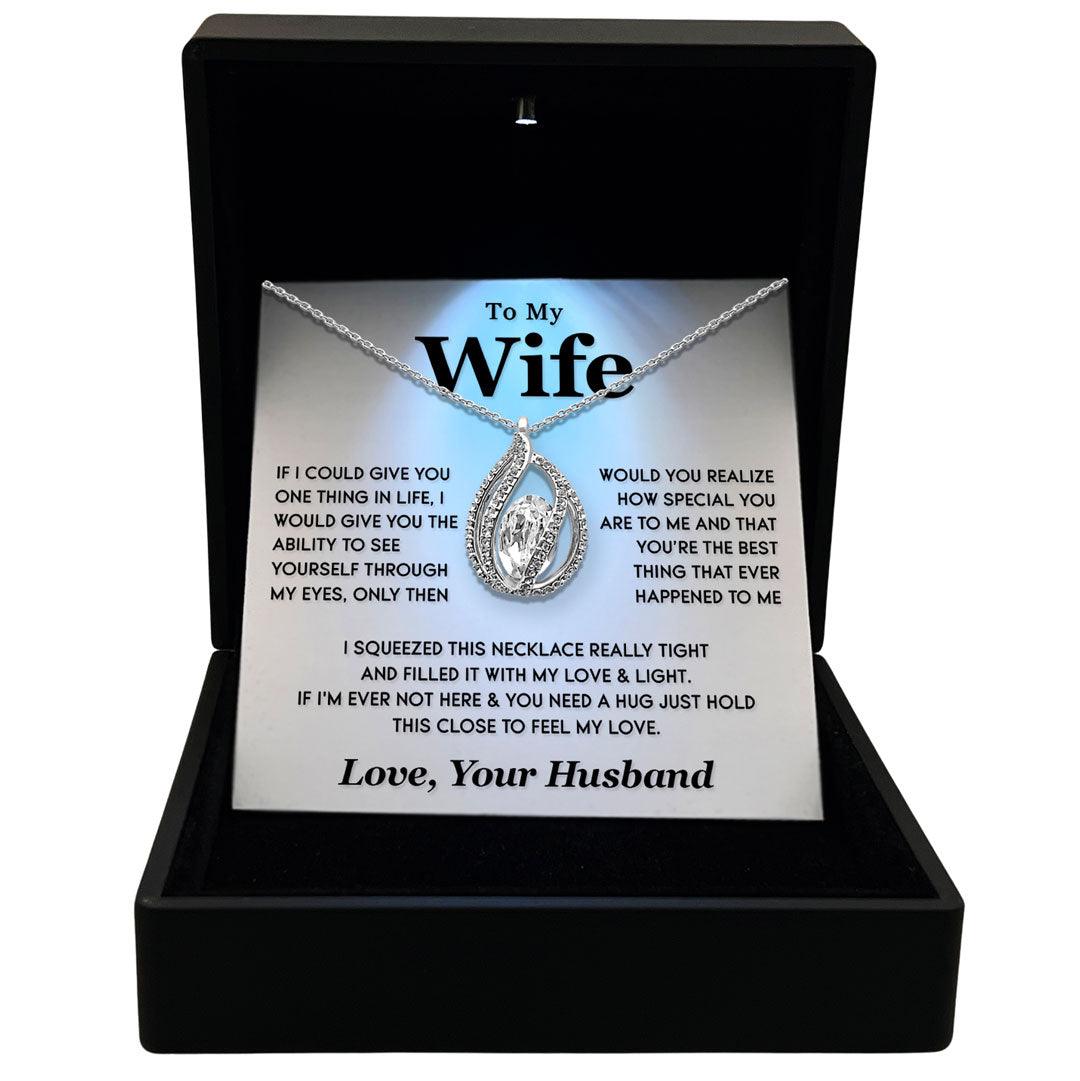 To My Wife Birdcage Necklace With Authentic Swarovski Crystals