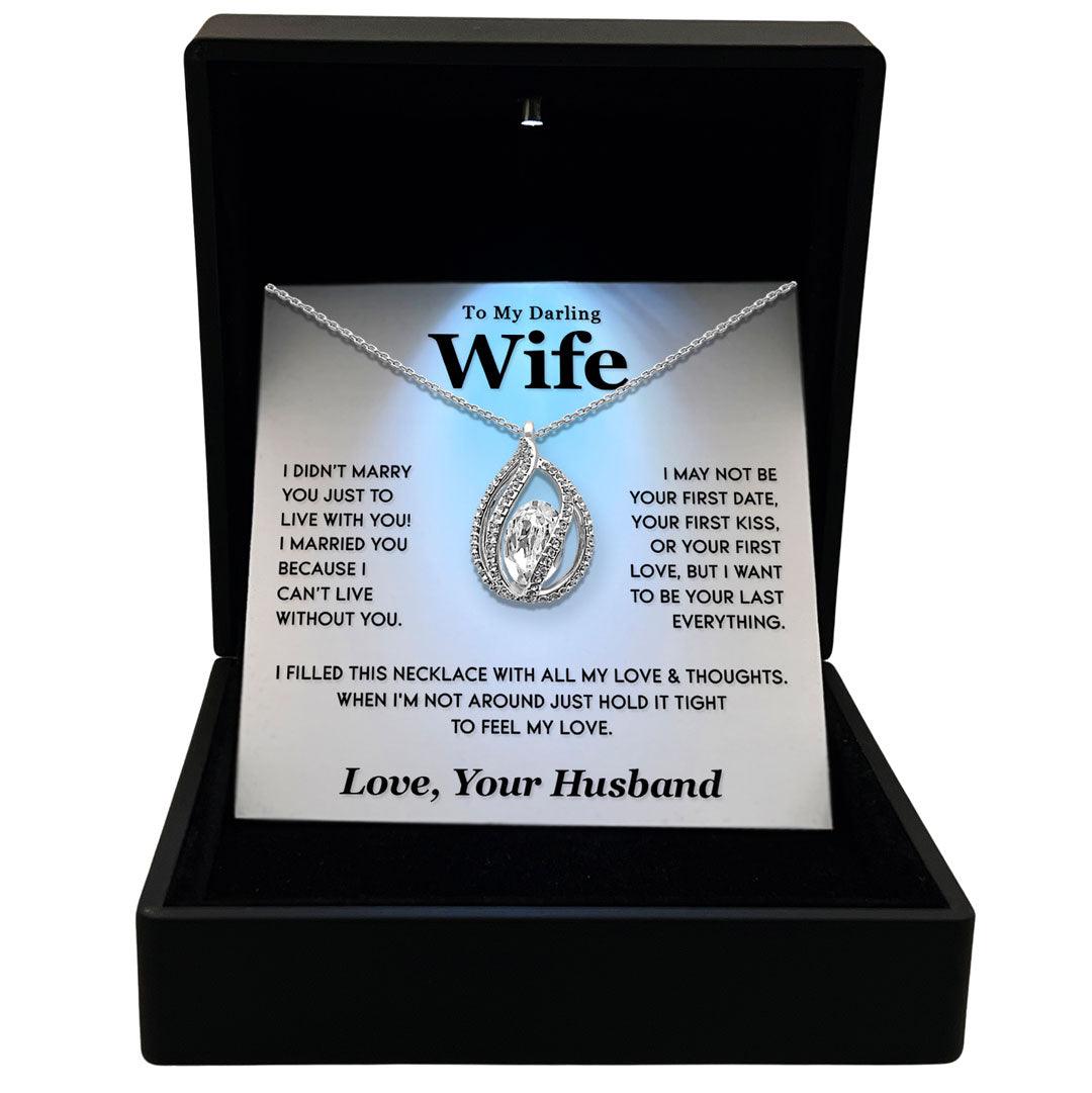 To My Darling WifeBirdcage Necklace With Authentic Swarovski Crystals