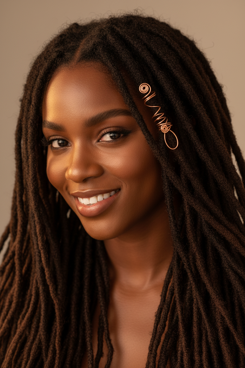 BlingN Handmade Copper Spiral Loc Cuffs | Set of 5