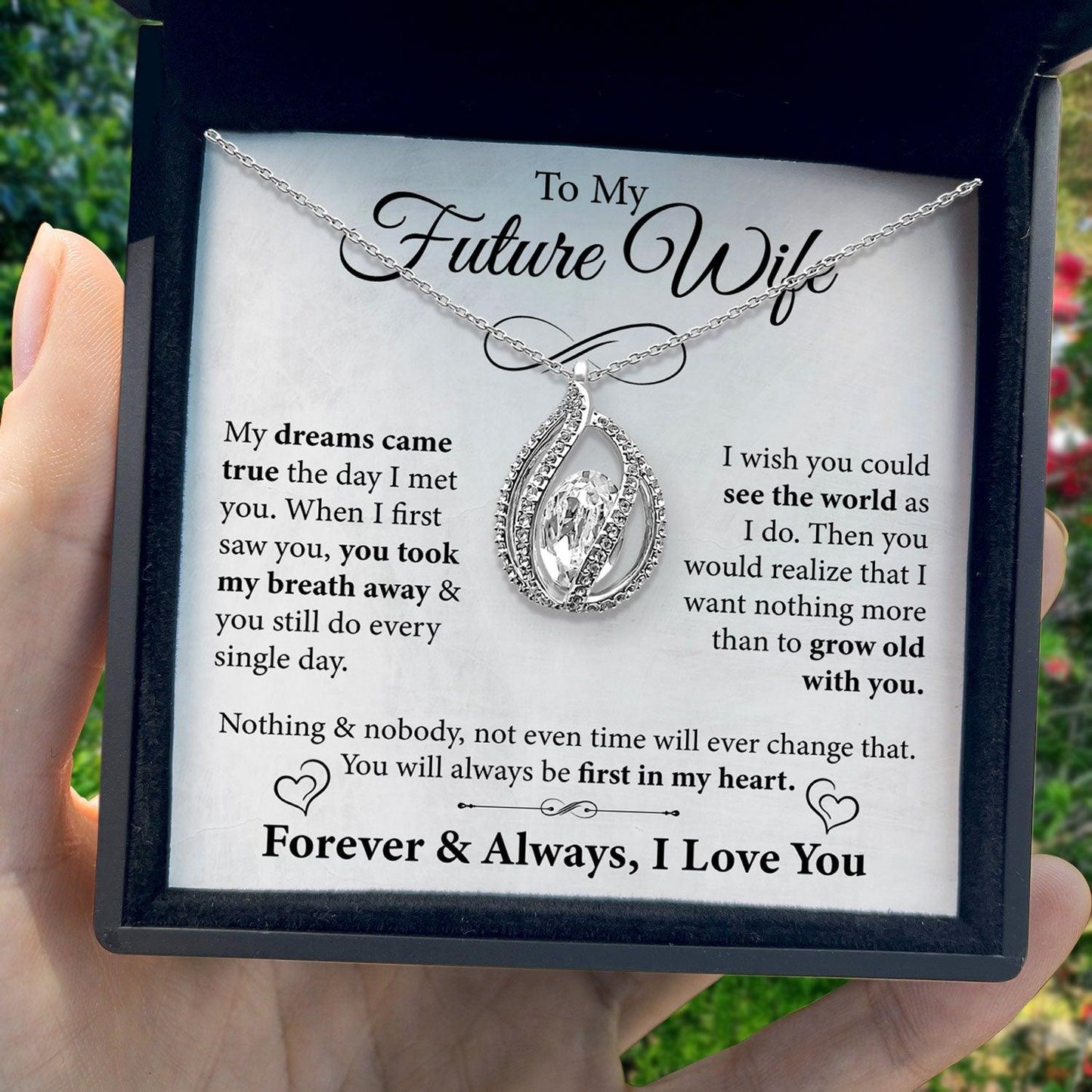 To My Beautiful Future Wife - I My Dreams Came True The Day I Met You - Orbital Birdcage Necklace