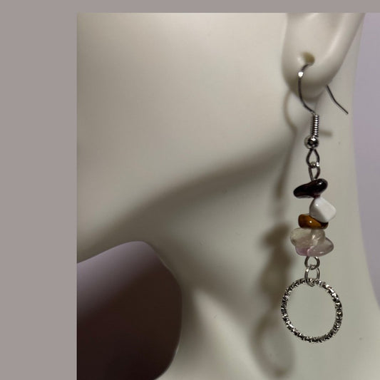 Earthstone Drops close-up, handmade by BlingN Studio