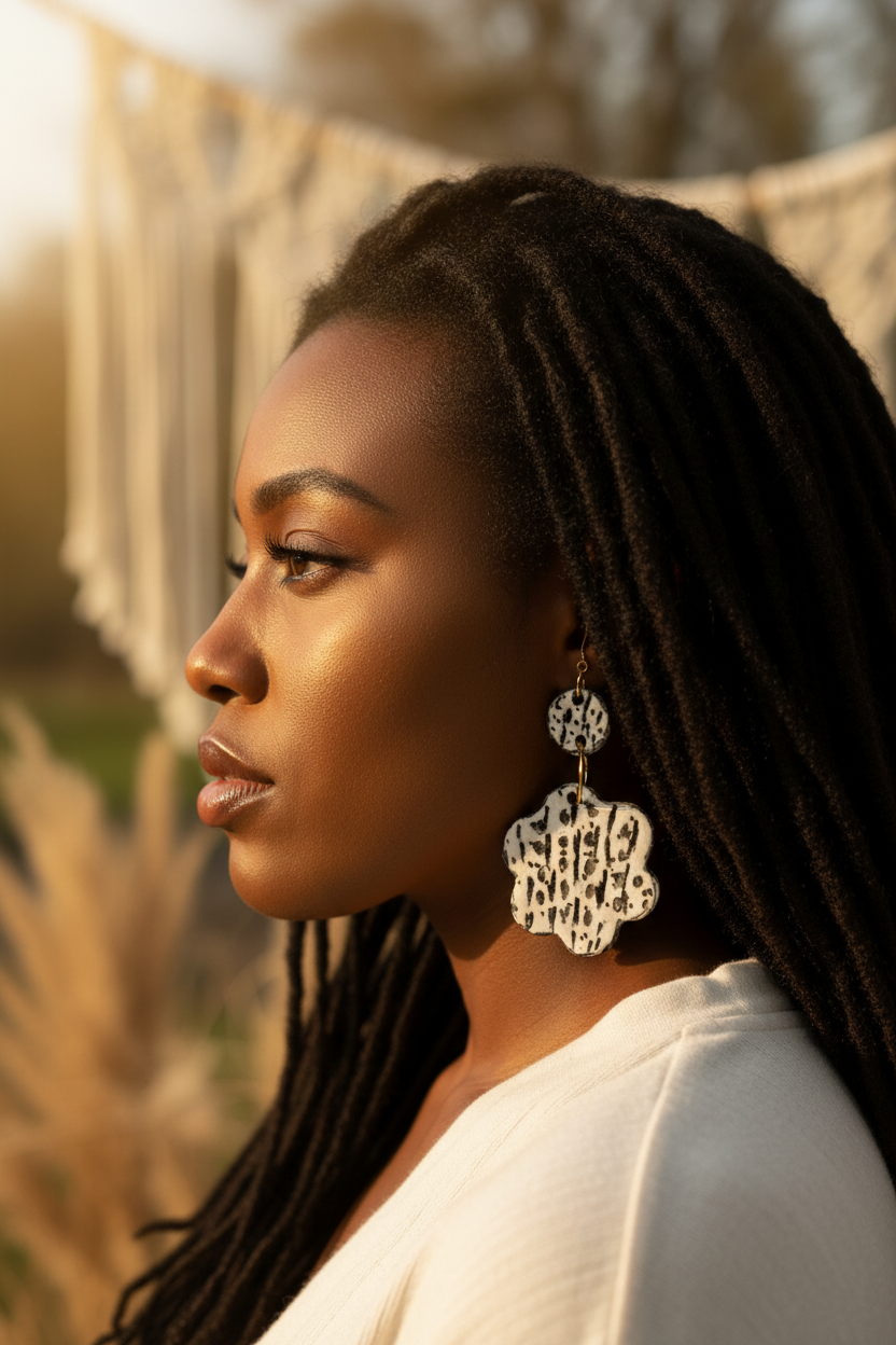 Side profile model shot