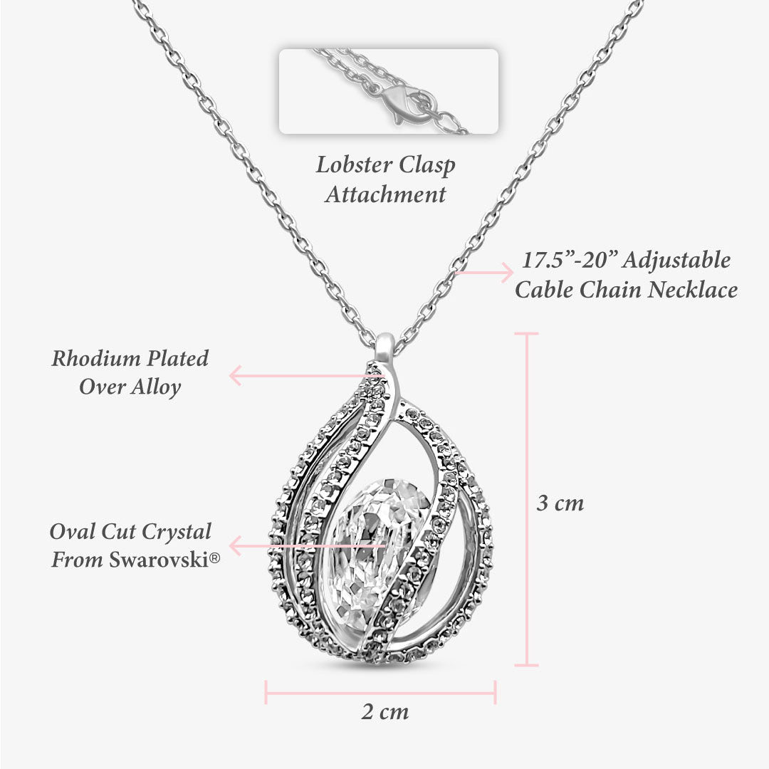To My Darling WifeBirdcage Necklace With Authentic Swarovski Crystals