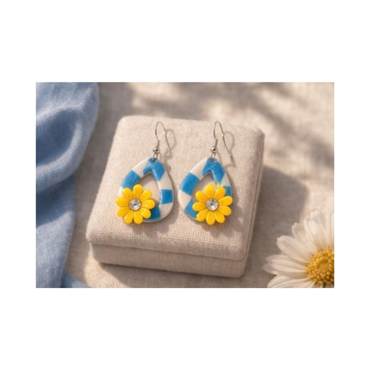 Springtime Blue close-up, handmade by BlingN Studio