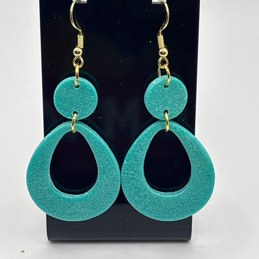 Teardrop Dangles close-up, handmade by BlingN Studio