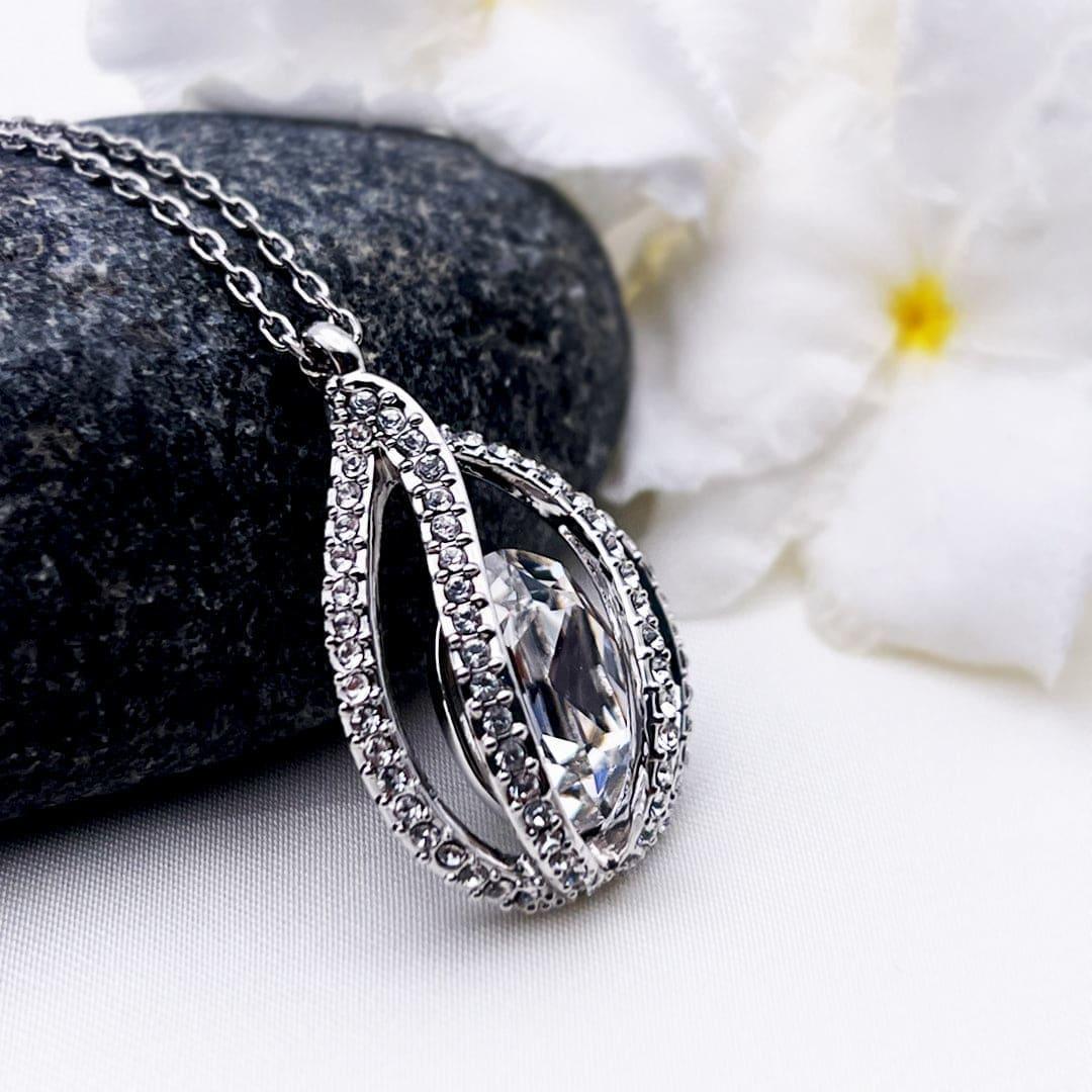To My Wife Birdcage Necklace With Authentic Swarovski Crystals